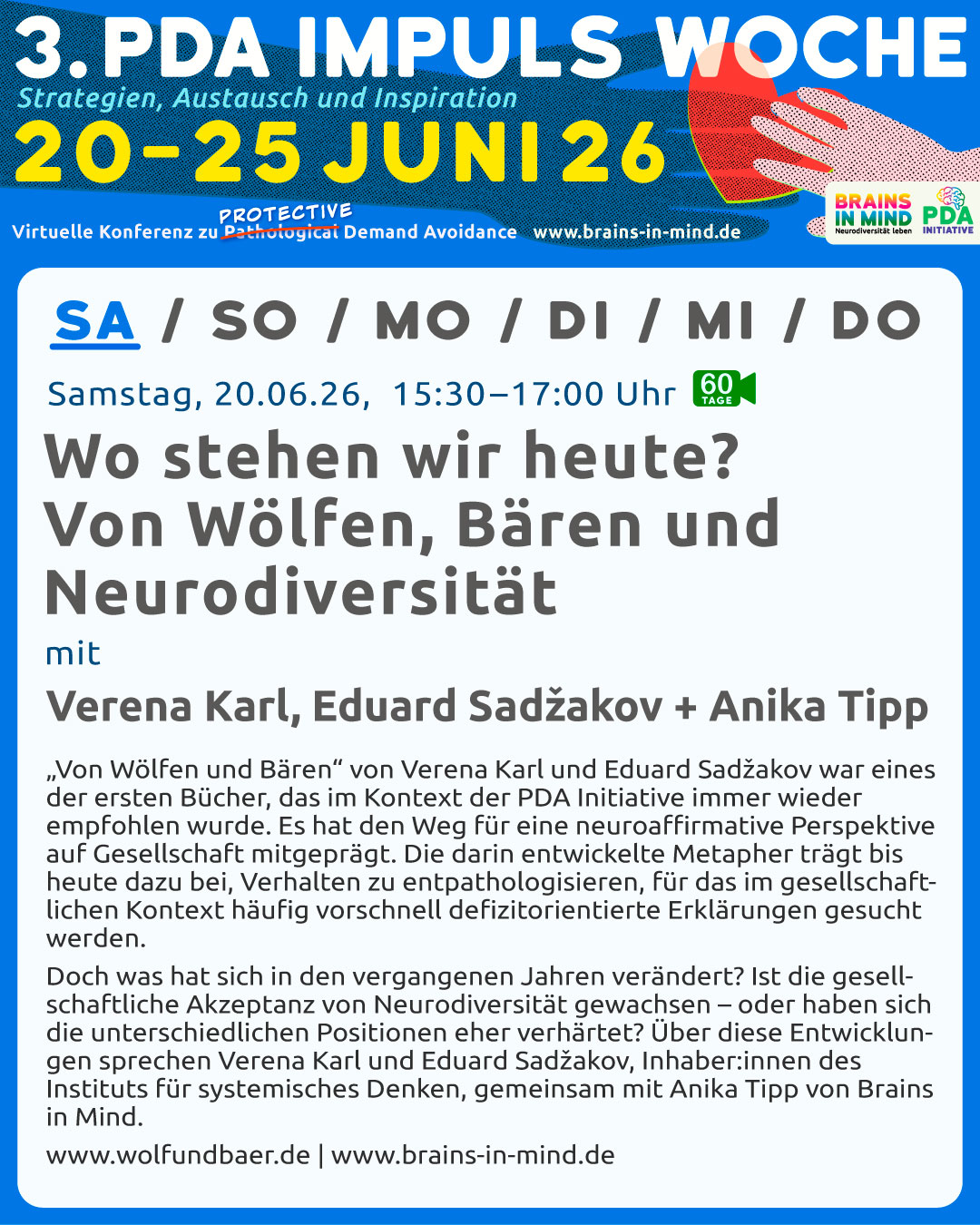 3. PDA Impuls Woche Wolf+Bär Neurodiversität