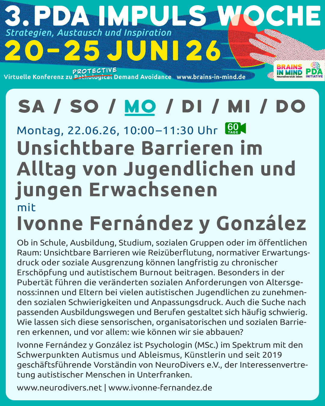 3. PDA Impuls Woche Ivonne Fernández y Gonzales Unsichtbare Barrieren