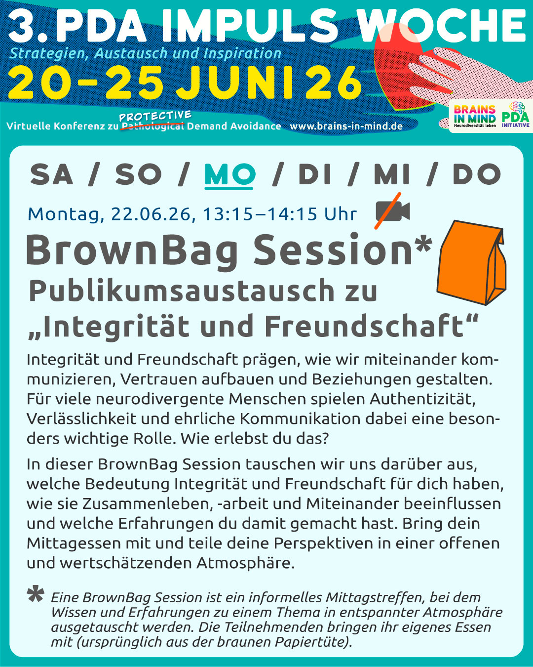 3. PDA Impuls Woche BrownBag Session Integrität und Freundschaft