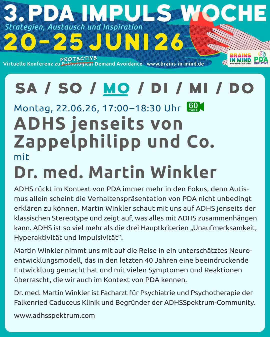 3. PDA Impuls Woche Dr. med. Martin Winkler ADHS Zappelphilipp
