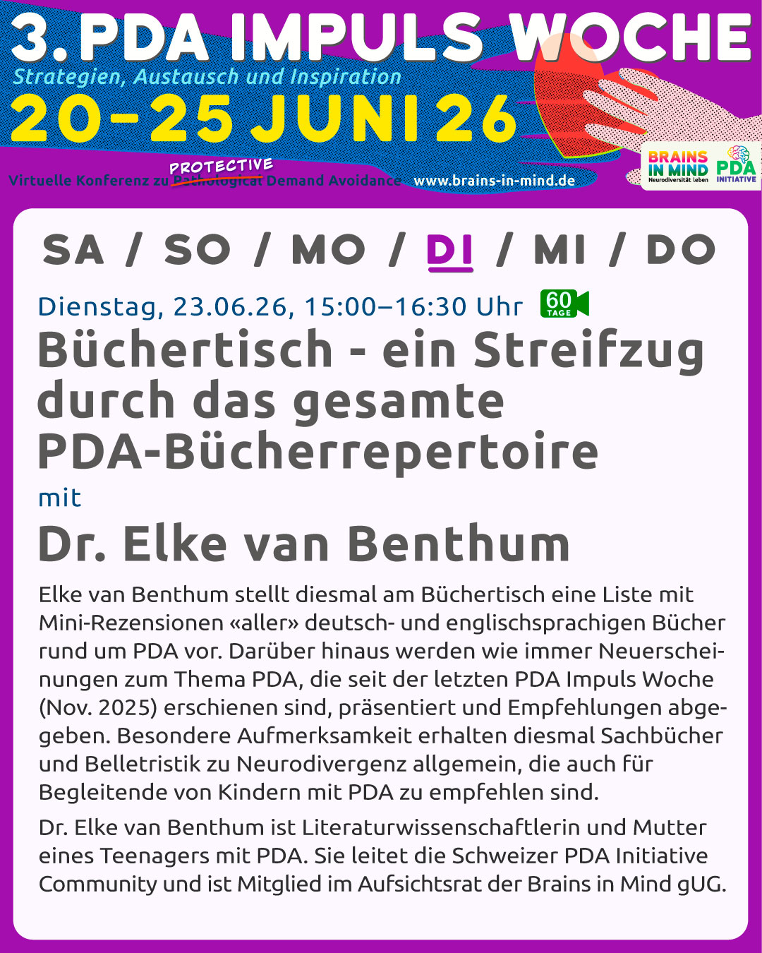 3. PDA Impuls Woche Elke van Benthum Bücher