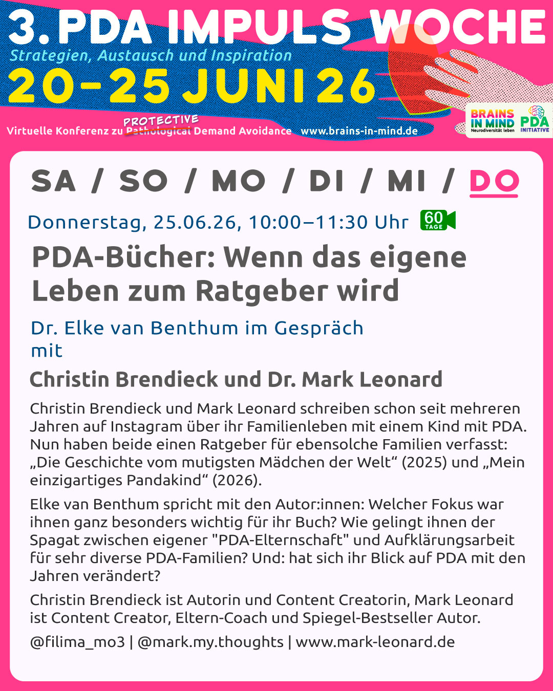 3. PDA Impuls Woche PDA Bücher Christin Brendieck Mark Leonard