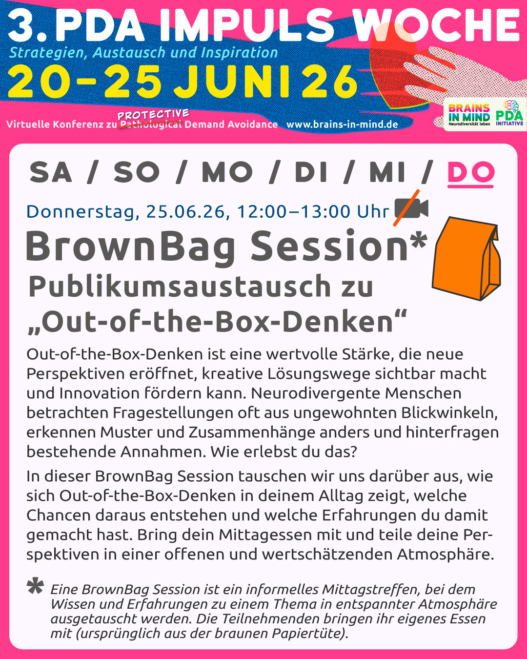 3. PDA Impuls Woche BrownBag Session Out-of-the-Box-Denken